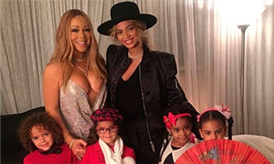 Beyoncé y Blue Ivy visitan en el 'backstage' a Mariah Carey y a sus adorables gemelos