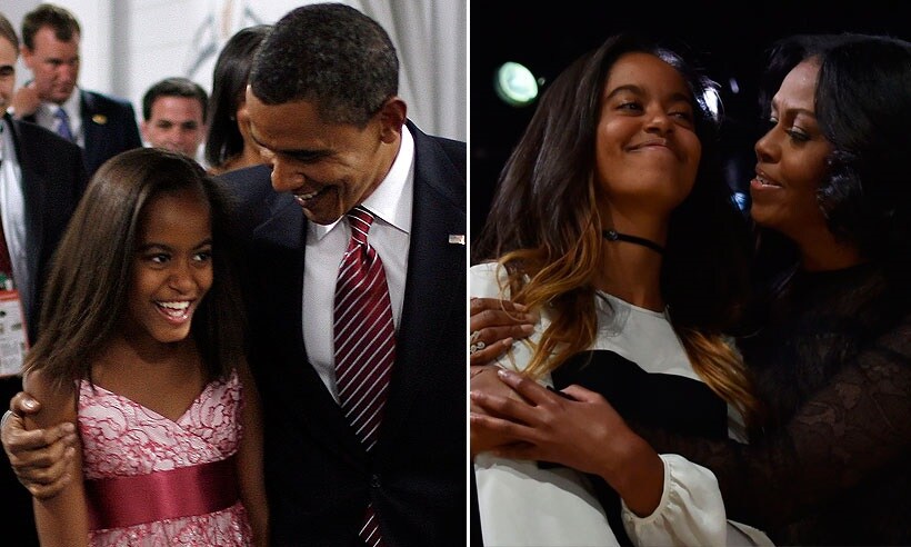 Malia Obama y su transformación desde su llegada a la Casa Blanca, hasta el último discurso de su padre