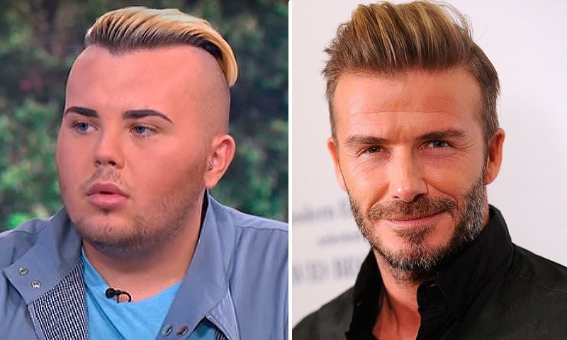 Resultado de imagen para Un joven se gasta 25 dÃ³lares para parecerse a David Beckham con dudoso resultado