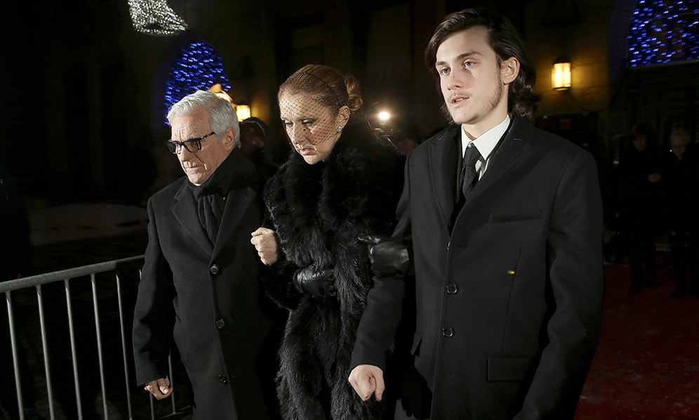 Celine Dion Supported By Son Rene Charles At Husband S Montreal Wake