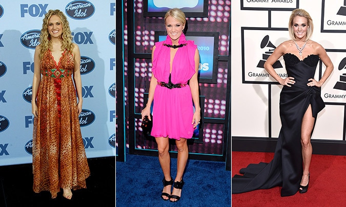 From girl-next-door to glamour! See Carrie Underwood's style evolution -  Foto 1