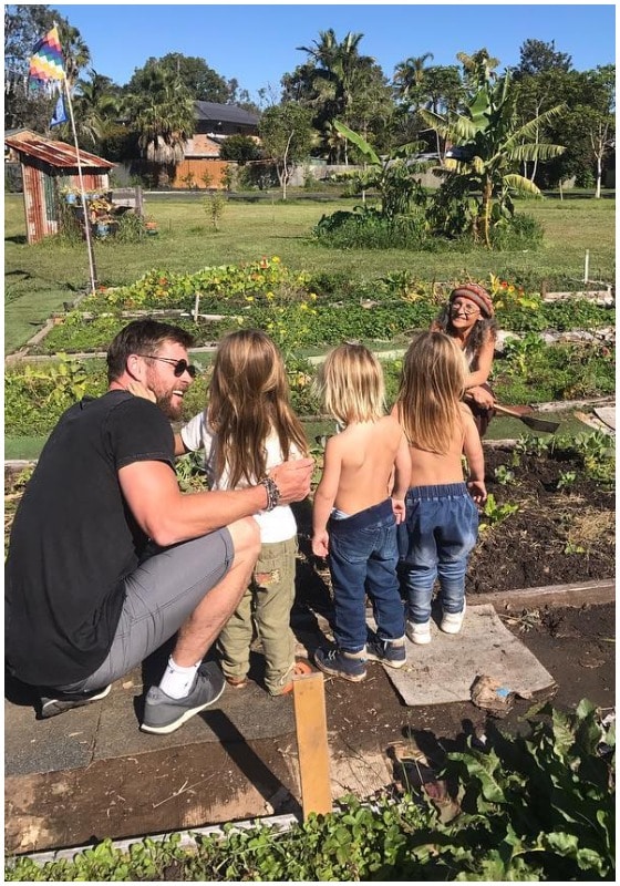 Chris Hemsworth enjoys quality time with his kids