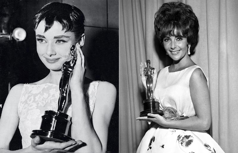 Audrey Hepburn y Elizabeth Taylor