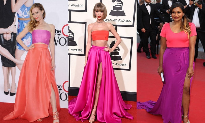 Pink And Orange Gowns Stars Who Have Worn Taylor Swifts
