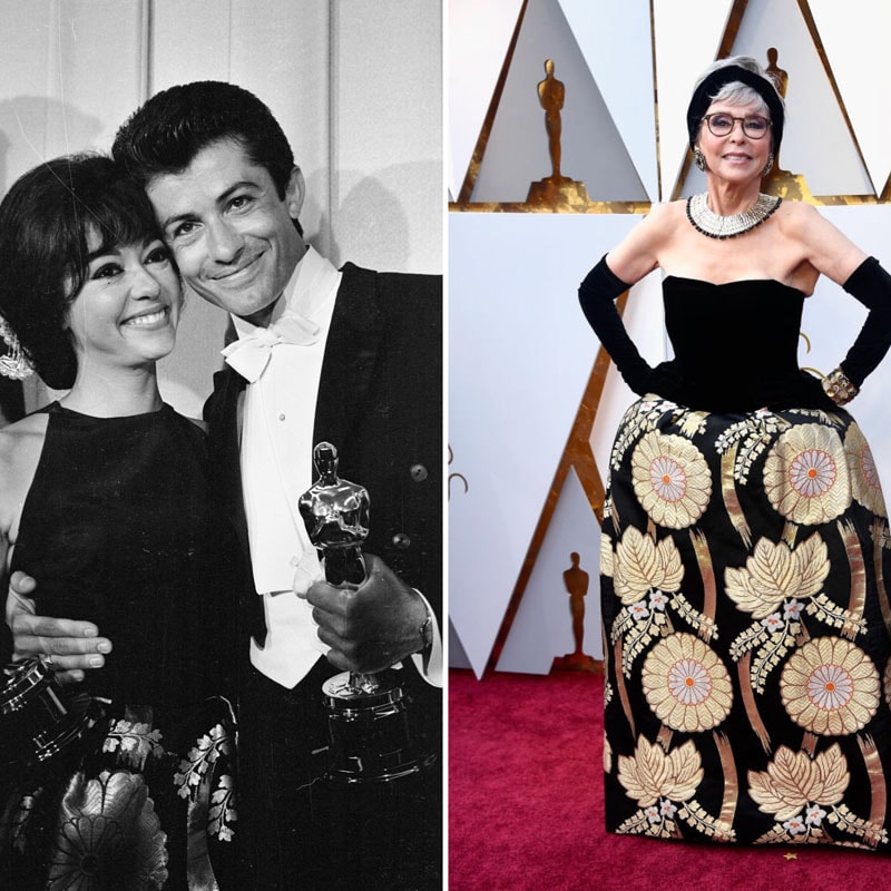 Rita Moreno wears the same outfits at the Oscars in 1962 and 2018