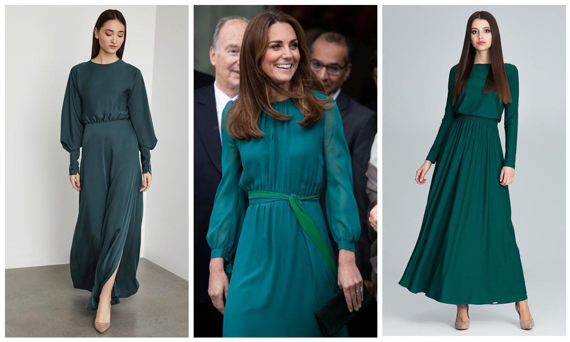Kate Middleton Style Copy The Duchess Teal Green Maxidress Photo 1