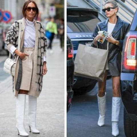 Knee-high white boots: How to wear the 