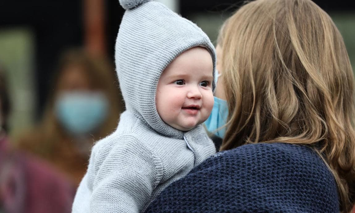 Baby Prince Charles of Luxembourg looks cozy at home for latest appearance
