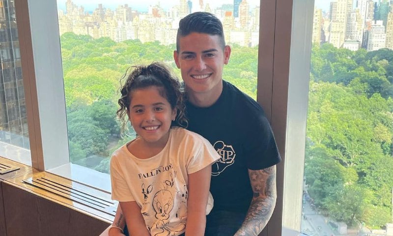 Hija de James Rodríguez le envía mensaje de apoyo tras cambio de equipo